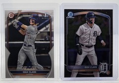 Max Clark – 2025 Bowman Chrome Reptilian Refractor + 2023 1st Bowman Draft Paper