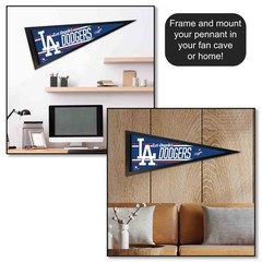 LA Dodgers MLB 12 in X 30 in Pennant