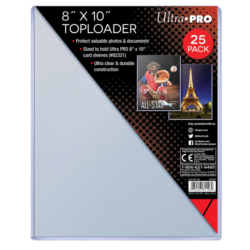 25 Count Ultra PRO 8×10 Toploaders Valuable Photos Document Holder Protection
