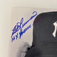 ED HERRMANN Signed New York Yankees B & W 8×10 Type ll Photo Michael Grossbardt