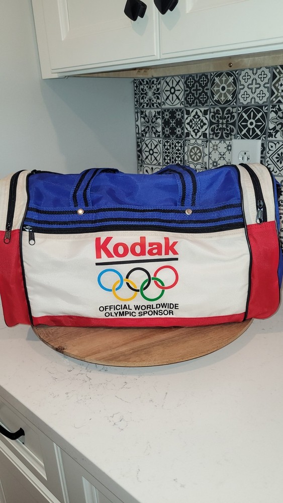 Vintage 1984 Los Angeles Olympics Kodak Official Sponsor Duffle Bag 19”
