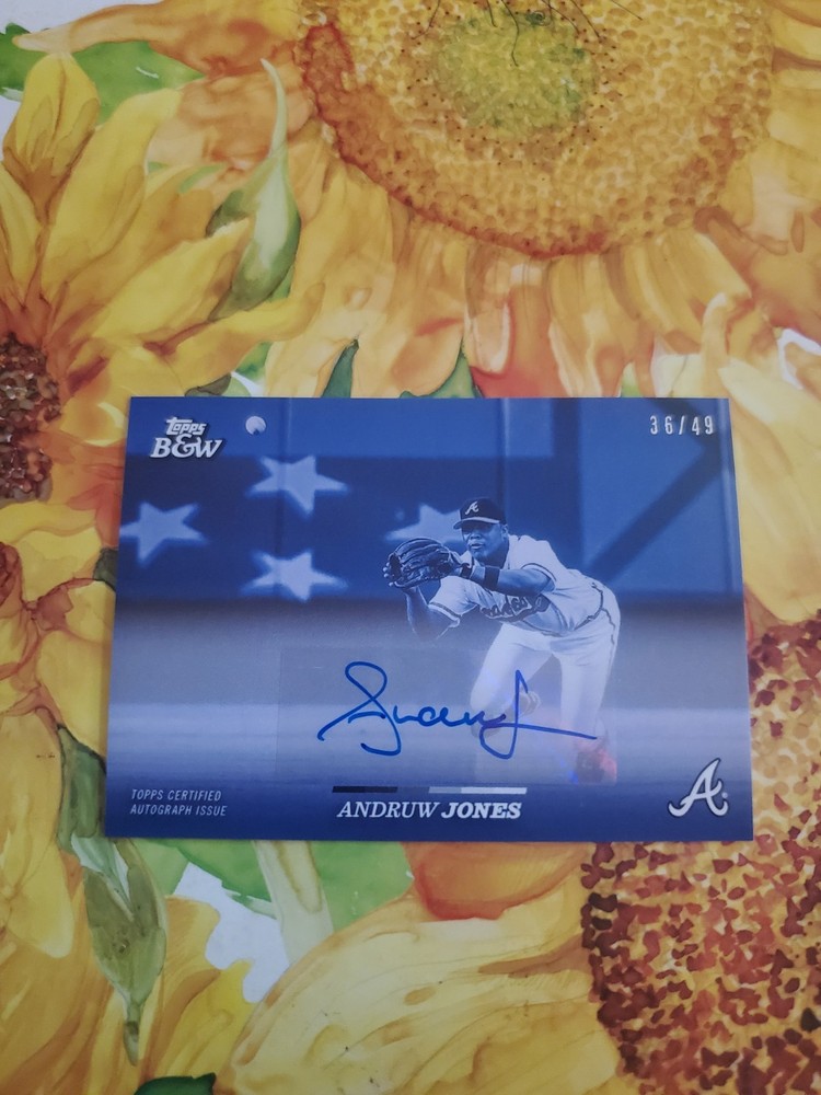 2024 Topps Black & White AUTO – Blue /49 Autograph – ANDRUW JONES #87-A