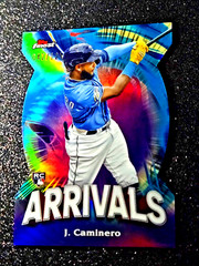 2024 Topps Finest Arrivals Junior Caminero Rookie Die-Cut /125 Refractor RC MINT