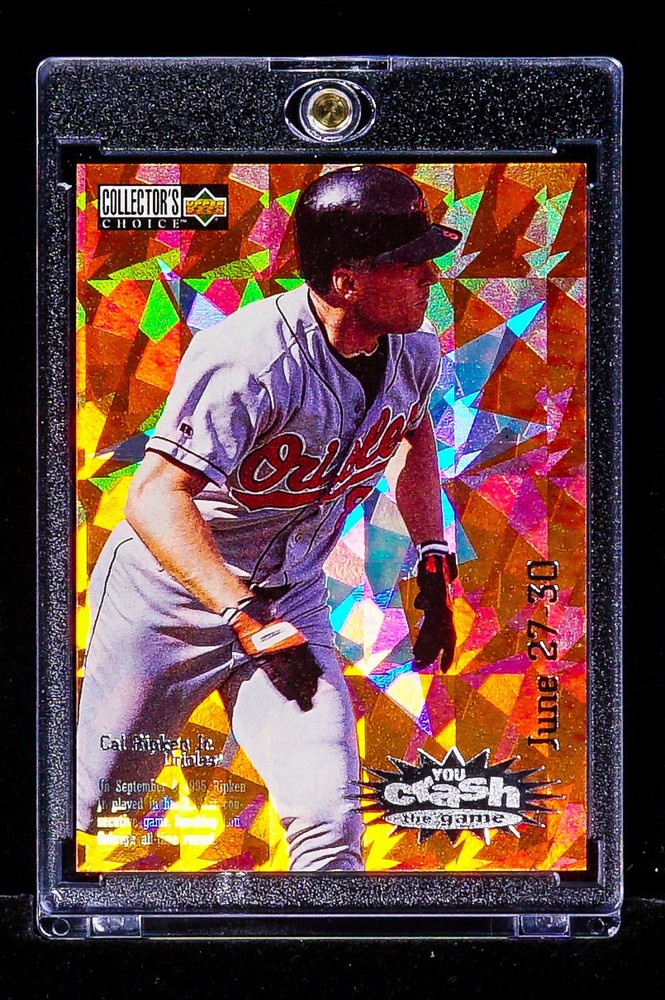 CAL RIPKEN JR. RARE ORANGE CRACKED ICE REFRACTOR INVESTMENT SP HOF