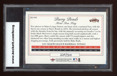 Barry Bonds Autograph 2001 Fleer Bonds Home Run King Jumbos /500 BB-HRK BCCG 10