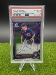2022 BOWMAN CHROME JAMES TRIANTOS PURPLE REFRACTOR AUTO RC /250 CUBS PSA 9