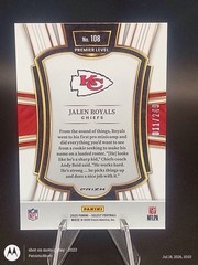 2025 Select Premier Jalen Royals #108 Red Shock Jersey # & Color Match #11/249
