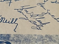 1949 Sportograph- Cleveland Indians- facs. auto sheet- vintage- Satchel Paige ++