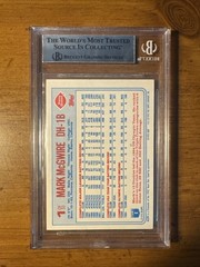 1992 TOPPS DAIRY QUEEN #1 MARK McGWIRE Beckett 6 EX-MINT TEAM USA 1984 OLYMPICS