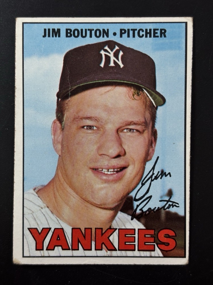 1967 Topps – Jim Bouton #393 New York Yankees Baseball Card A2