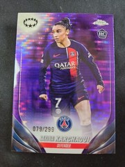Sakina Karchaoui 2023-24 Topps Chrome Womens CL /299 Purple Pulsar Rookie 35 PSG