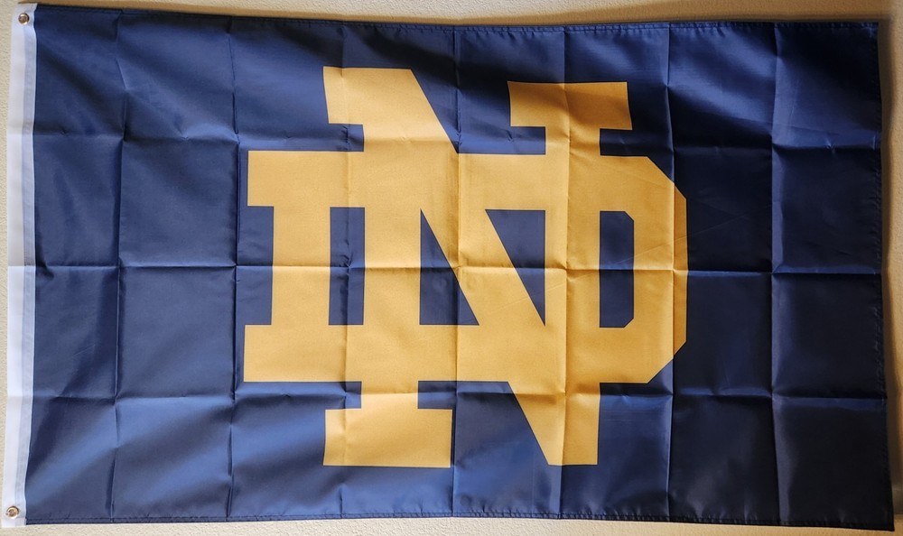 Notre Dame Fighting Irish NCAA Football Flag Double Side Print 3×5 Ft W/ Groms