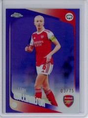 2025-26 TOPPS CHROME UEFA WOMEN&rsquo;S UWCL PURPLE REFRACTOR LEAH WILLIAMSON 3/75
