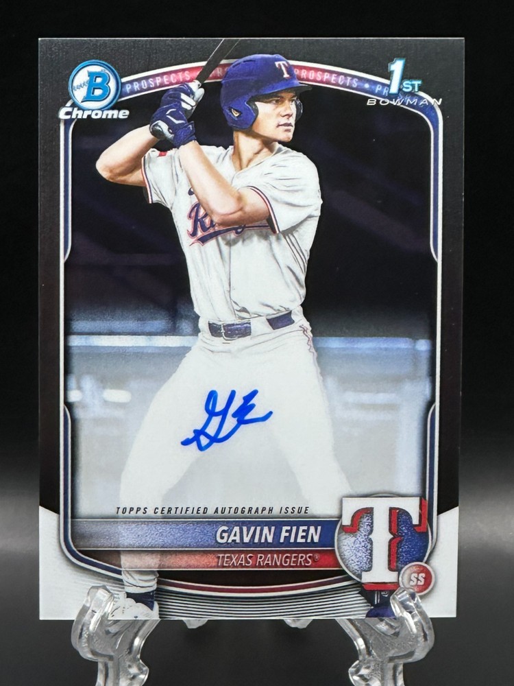 Gavin Fien 2025 Bowman Draft Chrome 1st Auto #CPA-GF Rangers