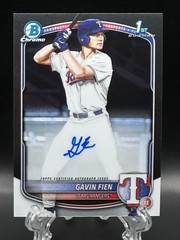 Gavin Fien 2025 Bowman Draft Chrome 1st Auto #CPA-GF Rangers