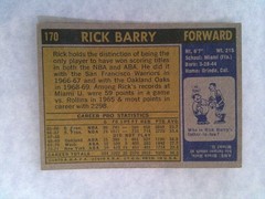 1971-72 Topps #170 Rick Barry Nets HOF Rookie RC