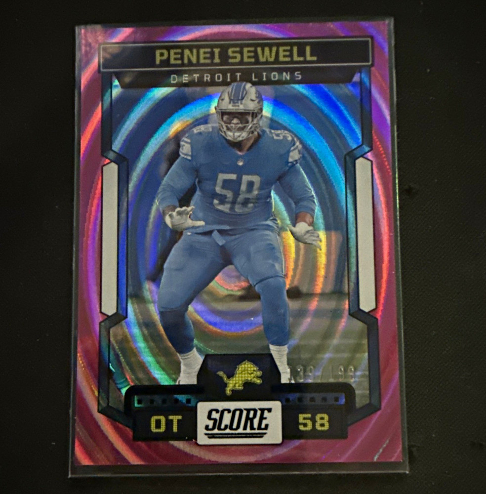 Panini 2023 Score Electric Penei Sewell Detroit Lions Serial Numbered /99 #84