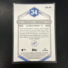 2026 Bowman Eduardo Quintero Scouts Top 100 Mini-Diamond Refractor Dodgers