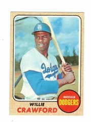 1968 Topps Willie Crawford Los Angeles Dodgers #417 EX