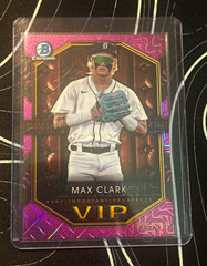 Topps 2025 Bowman Max Clark Tigers #VIP-10 VIPs Pink Mojo Refractor /199 RC