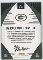 2018 Panini Donruss The Rookies Marquez Valdes-Scantling #R-36 /499 PACKERS (AU)