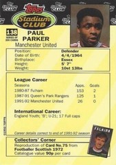 1992-93 Topps Stadium Club Premium Quality Cards English Footballers (121-140)
