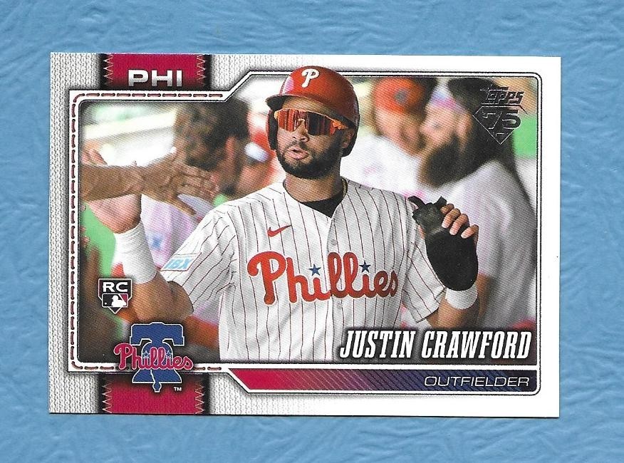 2026 TOPPS JUSTIN CRAWFORD ROOKIE VARIATION FROM FACTORY SET #700 PHILLIES