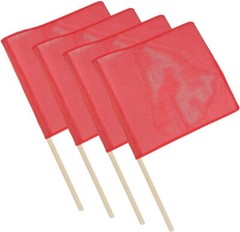 Red Safety Flags for Trucks with Dowel DOT Compliant – 18 Inch X