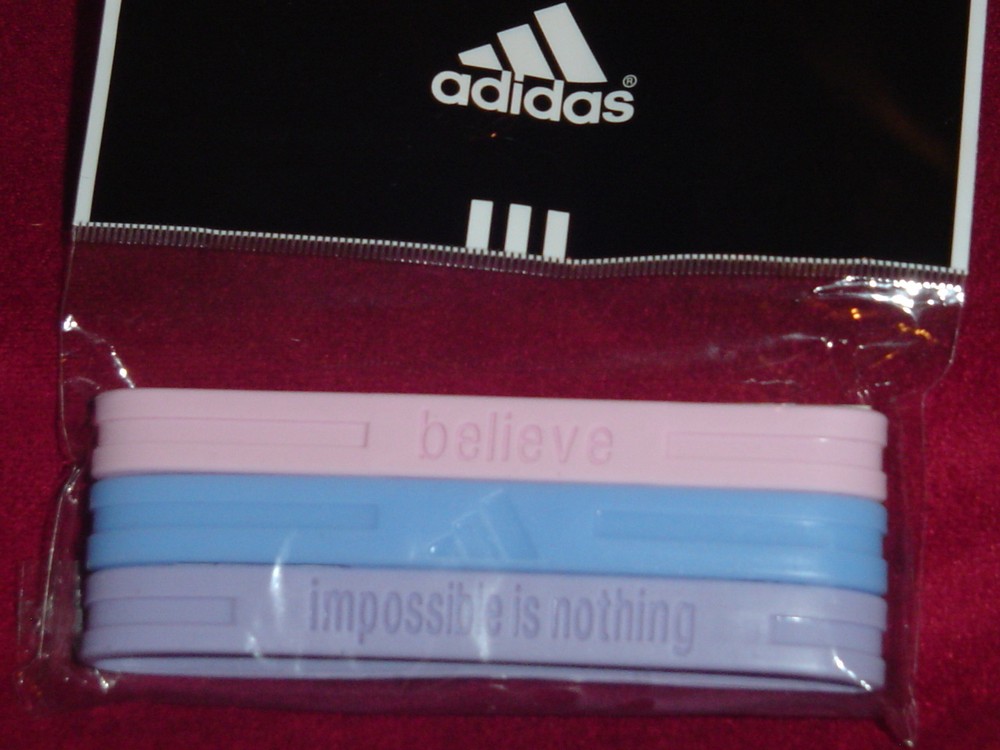 Adidas SUPERSTAR Baller id Bands Wristbands Bracelets Pink Blue Purple New!
