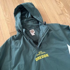 Vintage Oregon Ducks Quarter Zip Jacket L Red Oak Gorpcore Green Early 2000s