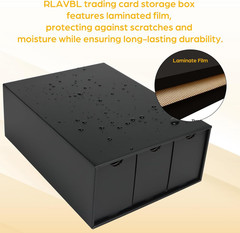 Trading Card Storage Box 12 Drawers Organizer with Dividers for Sports TCG Cards