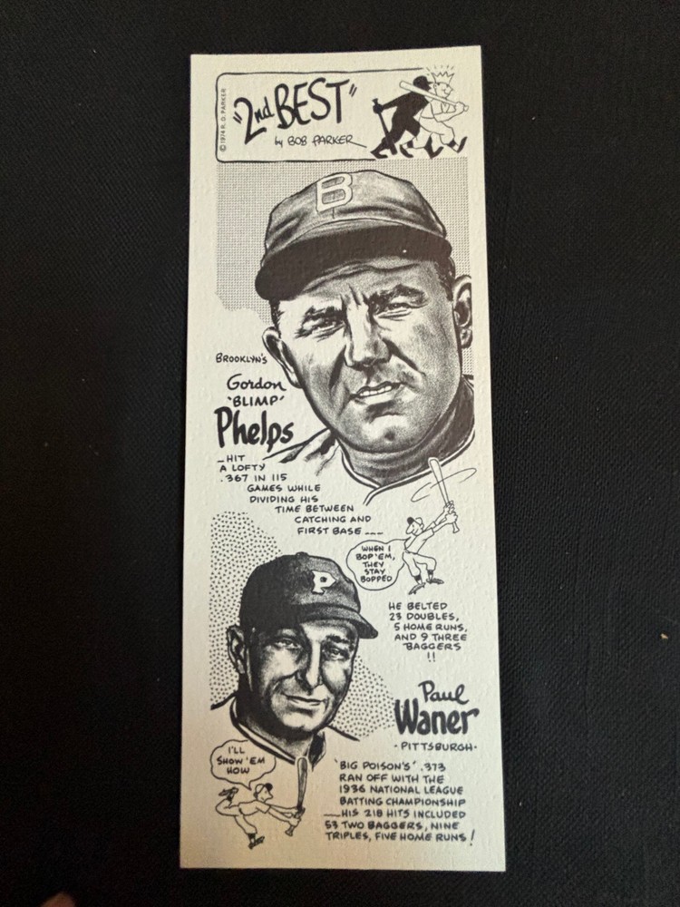 VINTAGE 1974 BOB PARKER 2nd BEST! NMMT! GORDON PHELPS/PAUL WANER!