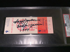Reggie Jackson signed 1977 World Series Game 6 Ticket PSA DNA Slab Auto 10 C6507