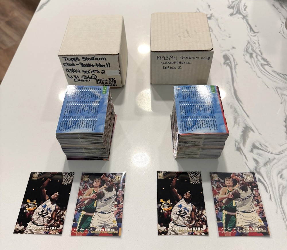 1993-94 Topps Stadium Club Basketball Series 2 181-360 Almost Complete 2 Sets