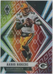 2020 Panini Phoenix Aaron Rodgers Fire Burst Parallel Green Bay Packers #19