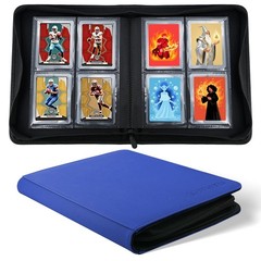 WITHYU Toploader Binder Holds 128 Top Loaders, 4 Pocket Ringless Card Holder for