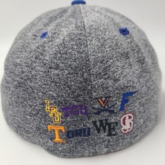 College World Series Hat Fitted XL Zephyr Gray Blue NCAA Baseball 2023 Omaha Men