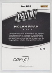 2024 Panini Black Friday Baseball Purple 18/25 Nolan Ryan #BB2 HOF e8a