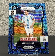 Lionel Messi 2026 Panini Prizm Monopoly FIFA World Cup #1 Blue Wave SP Argentina
