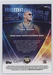 2025 Topps Universe WWE Remarkable Returns The Rock #RRE-1 17uv