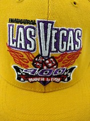 Vintage Rocks Hat Las Vegas 400 1998 Athletic Strap Back Flag Dice Flames