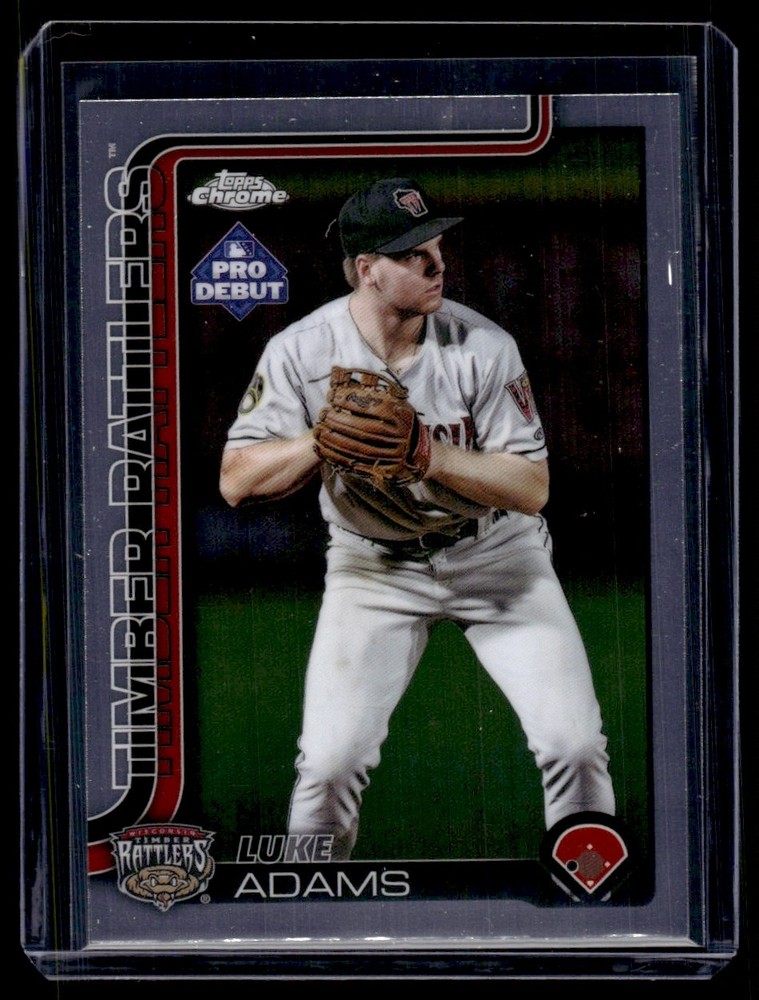 2025 Topps Pro Debut Chrome Luke Adams Wisconsin Timber Rattlers #PDC-69