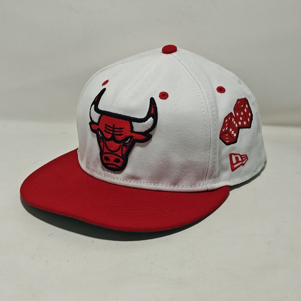 New Era Chicago Bulls Hat 7 3/4 Diamond Red Dice Casino Vegas Gamble Degen NBA