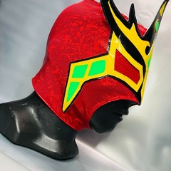 Juventud Guerrera Wrestler Lucha Libre Mask Costume Cosplay Mascara Red