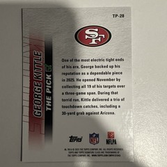 2025 Topps Signature Class #TP-28 The Pick George Kittle