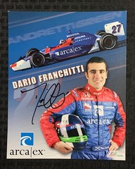 SIGNED Dario Franchitti #27 – Arca/Ex Racing 8×10&Prime; Racing Promo Card FVF 7.0