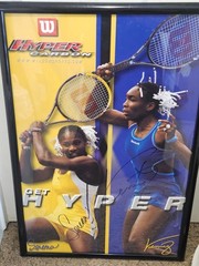 Venus And Serena Williams Autographed Wilson Tennis Poster