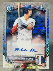 💎⚾️MALCOLM MOORE 2025 Bowman Chrome 1st Mini Diamond Refractor Auto SP /100⚾️💎