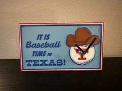 It Is Baseball Time In Texas Clock Texas Rangers Desktop Clock With Stand