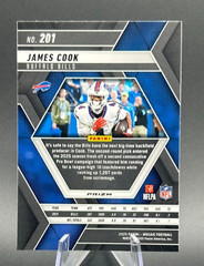 James Cook 2025 NFL Panini Mosaic No Huddle Silver Disco #201 Buffalo Bills